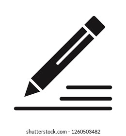 Pencil icon. Edit vector sign