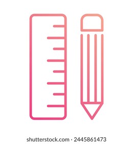 Pencil icon editable stock vector illustration