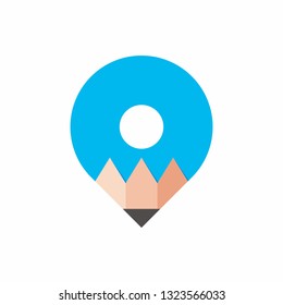 Pencil Icon Education Business Company Vector Logo Design