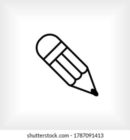Pencil Icon. Education Symbol - Vector.