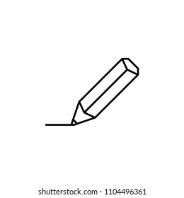 pencil icon. Element of web icon for mobile concept and web apps. Thin line pencil icon can be used for web and mobile. Premium icon on white background