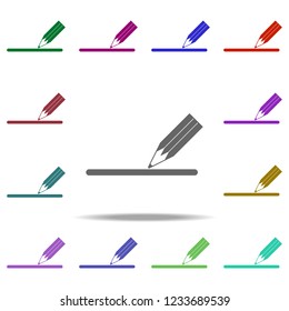 pencil icon. Elements of University life in multi color style icons. Simple icon for websites, web design, mobile app, info graphics