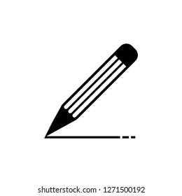 Pencil icon with EPS 10 – jpeg format, simple and trendy flat style isolated on white background
