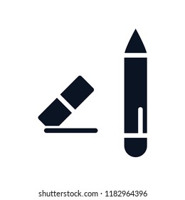 Pencil icon with eraser icon