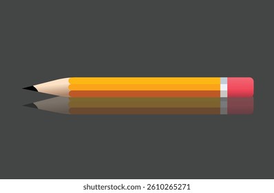 Pencil Icon. Eraser Pen Flat Design and Back to School Concept