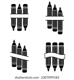 pencil icon in fashionable flat style, vector pencil icon, vector illustration stencil