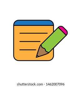 pencil icon filled design template