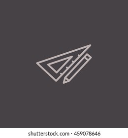  pencil icon flat.