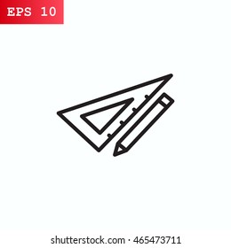  pencil icon flat.
