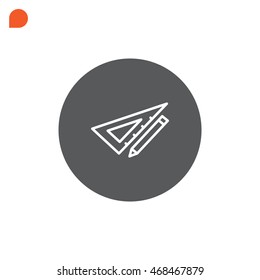 pencil icon flat.