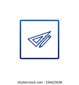  pencil icon flat.