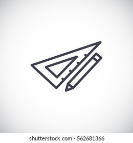  pencil icon flat.