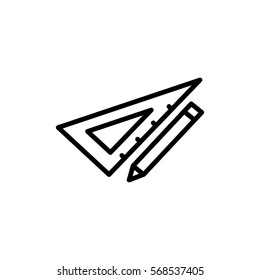  pencil icon flat.