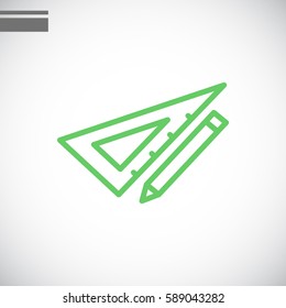  pencil icon flat.