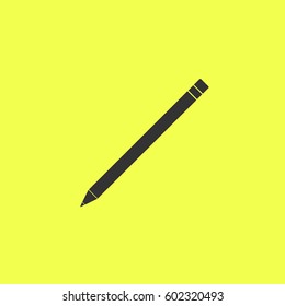 Pencil icon flat. 