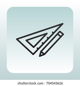 pencil icon flat.