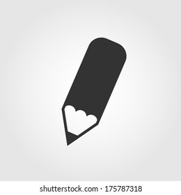 Pencil icon, flat design