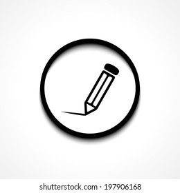 Pencil icon, flat design