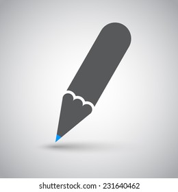 Pencil icon, flat design
