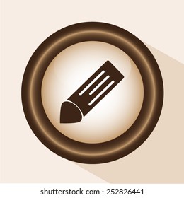 Pencil icon, flat design