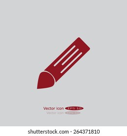 Pencil icon, flat design