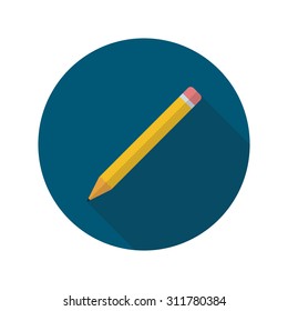 Pencil icon, flat design