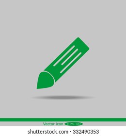 Pencil icon, flat design