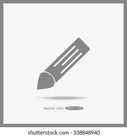 Pencil icon, flat design