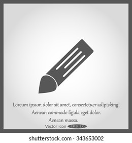 Pencil icon, flat design