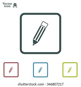 Pencil icon, flat design