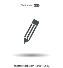 Pencil icon, flat design