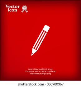Pencil icon, flat design