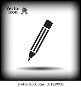 Pencil icon, flat design