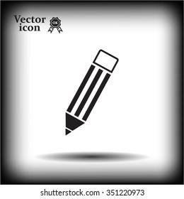 Pencil icon, flat design