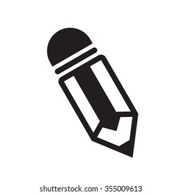 Pencil icon, flat design