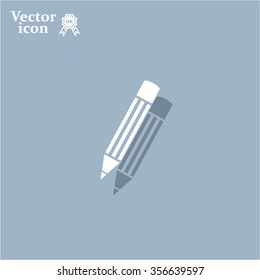 Pencil icon, flat design