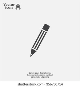 Pencil icon, flat design