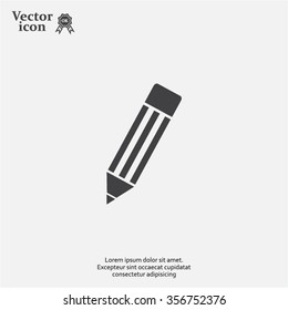 Pencil icon, flat design