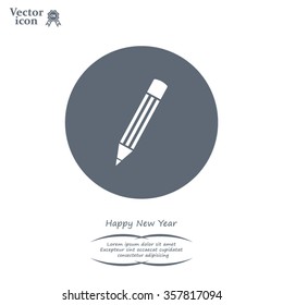 Pencil icon, flat design