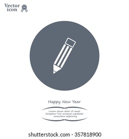 Pencil icon, flat design