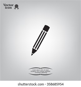 Pencil icon, flat design