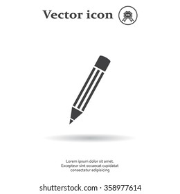 Pencil icon, flat design