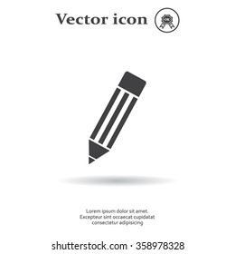 Pencil icon, flat design