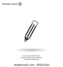 Pencil icon, flat design