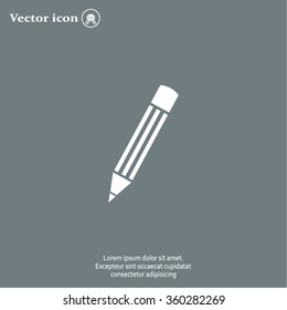 Pencil icon, flat design