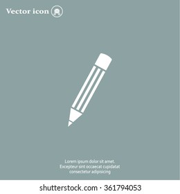 Pencil icon, flat design