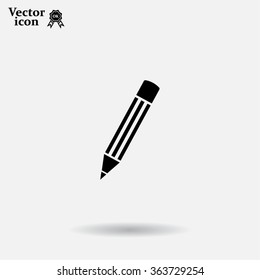 Pencil icon, flat design