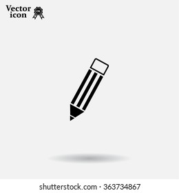 Pencil icon, flat design