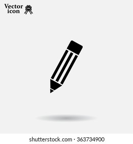 Pencil icon, flat design