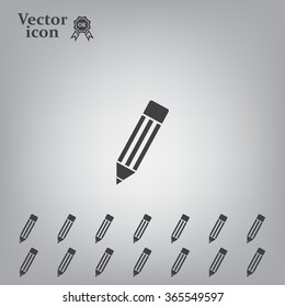 Pencil icon, flat design